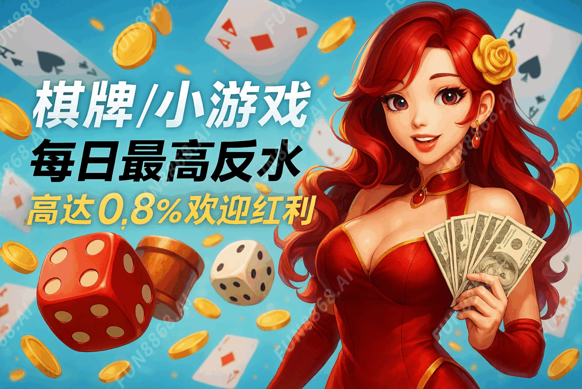 小遊戲反水0.8%歡迎紅利-FUN8868.AI 浮水印