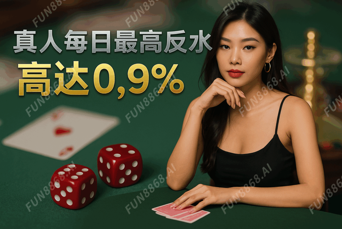 真人每日反水高達0.9%-FUN8868.AI 浮水印