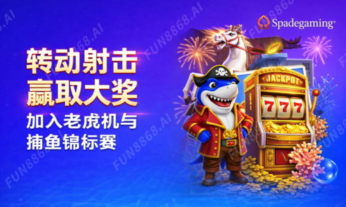 转动射击赢取大奖，加入老虎机与捕鱼锦标赛
