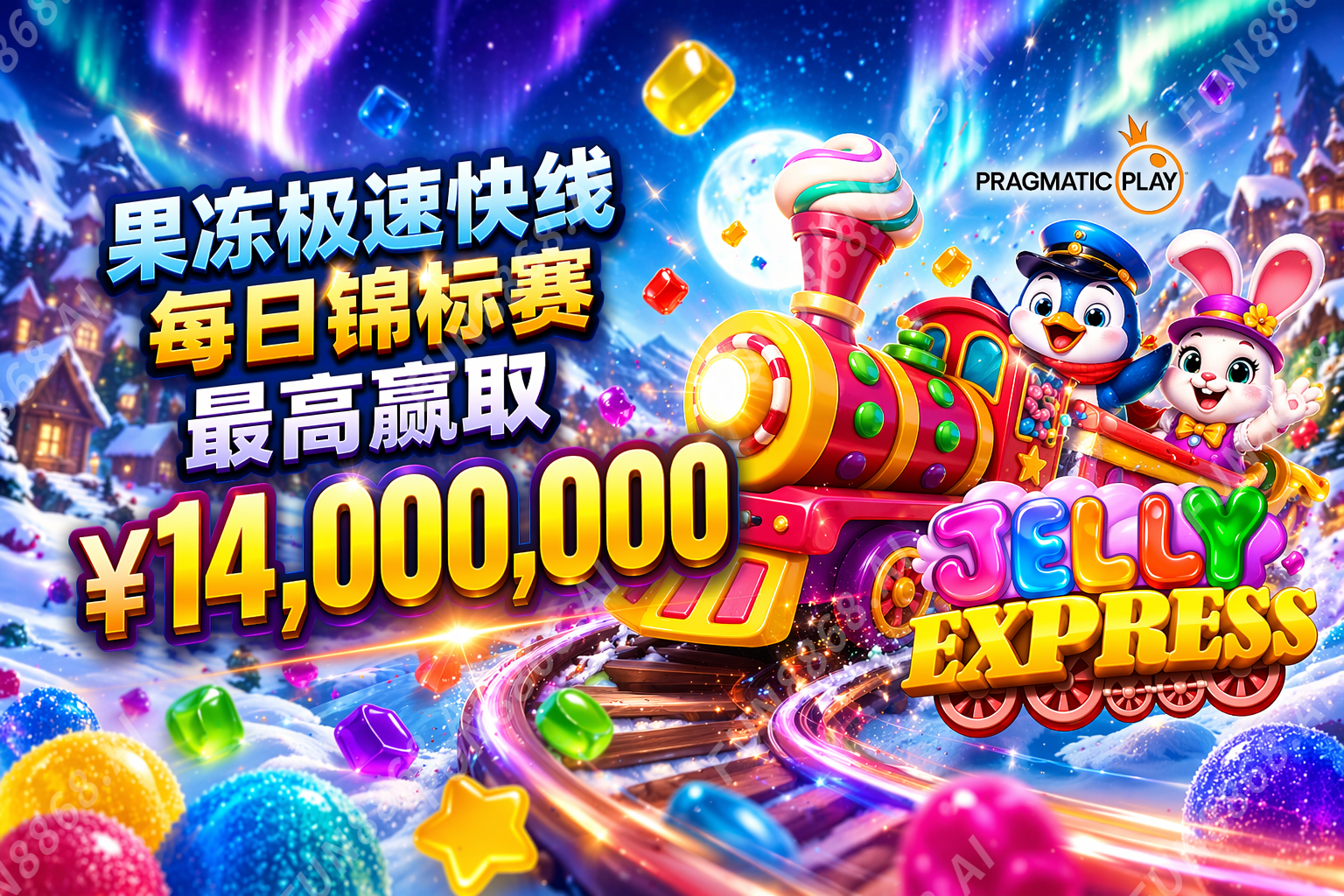 果冻极速快线 每日锦标赛 最高赢取￥14,000,000